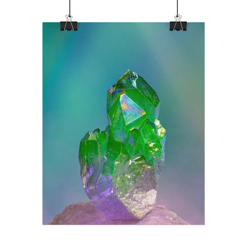 Raw Green Quartz Cluster Fine Art Print