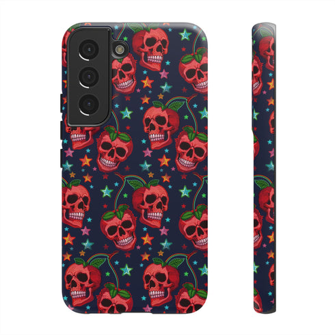 Red Cherry Skull Phone Case