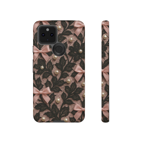 Lace & Pearls Coquette Phone Case
