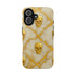 Marble Gold and White Skull Phone Case