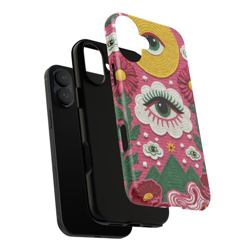 Maximalist Eye Cloud Faux Crochet Tough Case in Matte