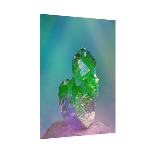 Raw Green Quartz Cluster Fine Art Print