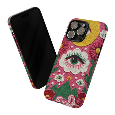 Maximalist Eye Cloud Faux Crochet Tough Case in Matte