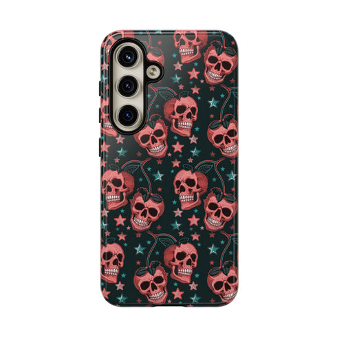 Pink Cherry Skull Phone Case
