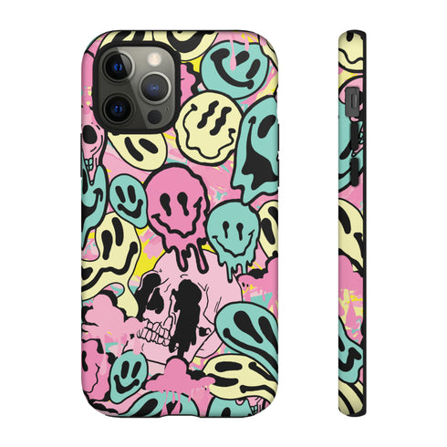 Pastel Melted Neon Smiley Phone Case