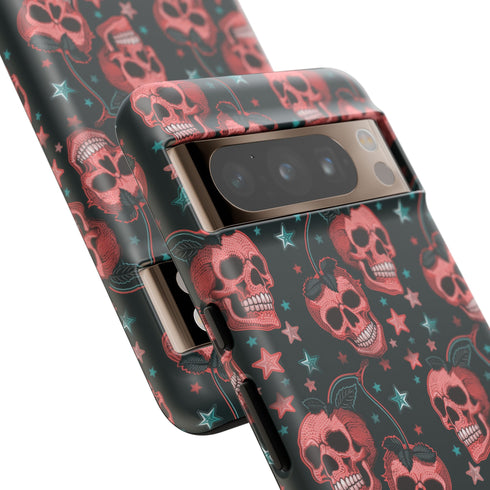Pink Cherry Skull Phone Case