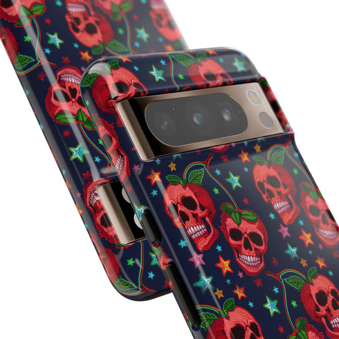 Red Cherry Skull Phone Case