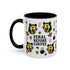 Possum Feminist Feral Before Coffee Mug (11, 15oz) features a playful design with snarling possum heads, coffee icons, skulls, and flowers. Ideal for those embracing chaotic mornings, this mug suits sassy, goth, neurodivergent individuals needing caffeine. Perfect quirky gift.