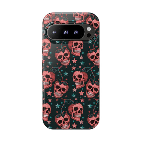 Pink Cherry Skull Phone Case