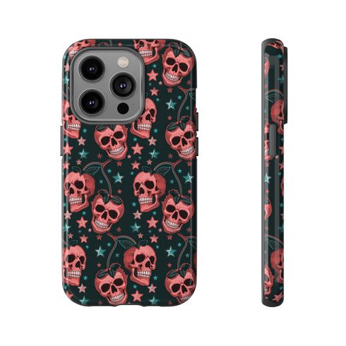 Pink Cherry Skull Phone Case