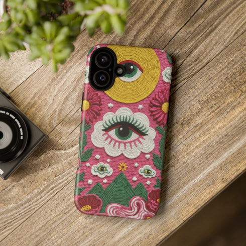 Maximalist Eye Cloud Faux Crochet Tough Case in Matte