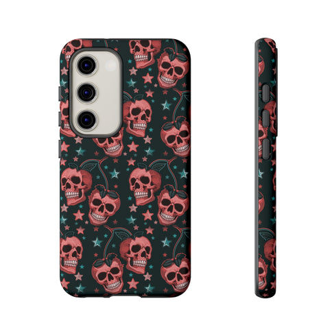 Pink Cherry Skull Phone Case