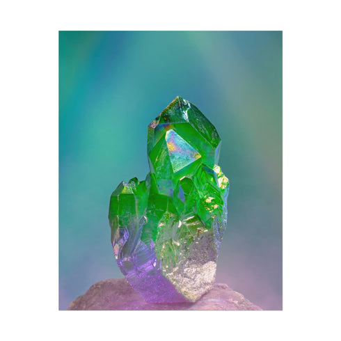 Raw Green Quartz Cluster Fine Art Print