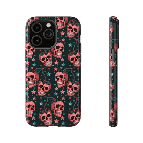 Pink Cherry Skull Phone Case