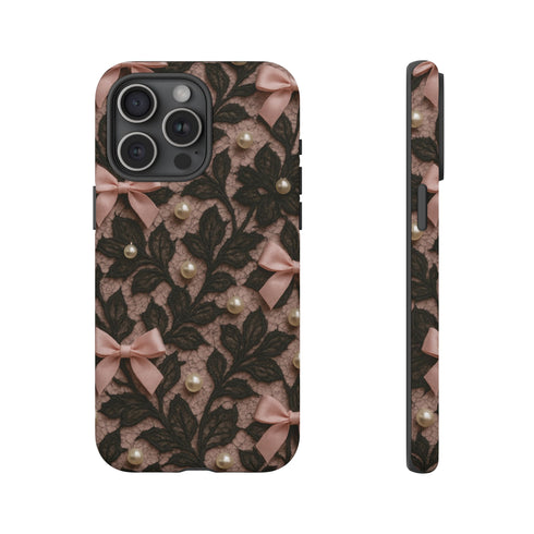 Lace & Pearls Coquette Phone Case