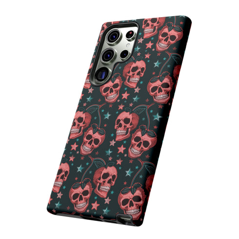 Pink Cherry Skull Phone Case