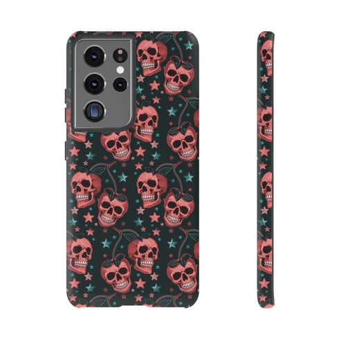 Pink Cherry Skull Phone Case