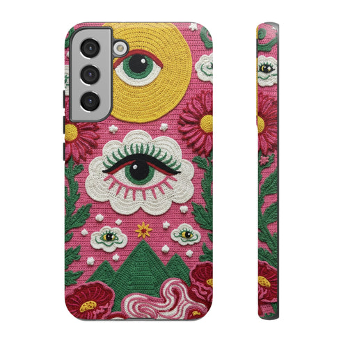 Maximalist Eye Cloud Faux Crochet Tough Case in Matte
