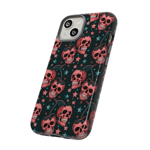 Pink Cherry Skull Phone Case