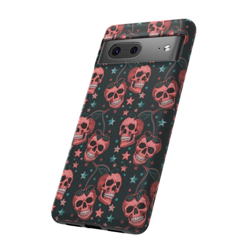 Pink Cherry Skull Phone Case