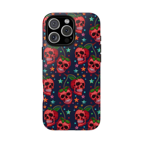 Red Cherry Skull Phone Case