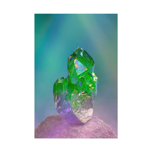 Raw Green Quartz Cluster Fine Art Print