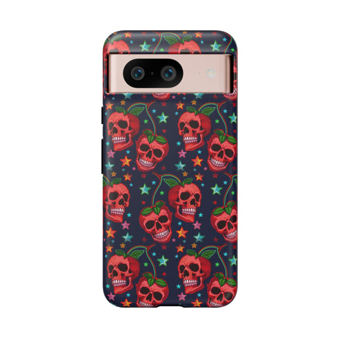 Red Cherry Skull Phone Case
