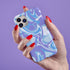 Blue Marble Swirl Phone Case in Blue
