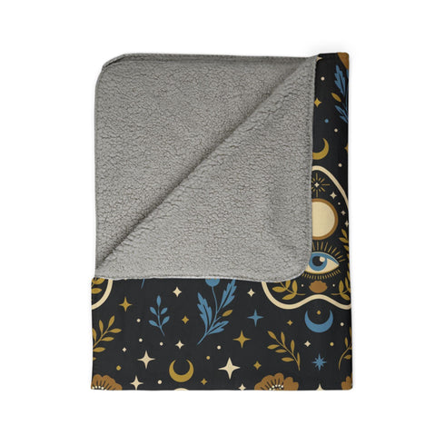 Ouija Planchette Sherpa Throw Blanket