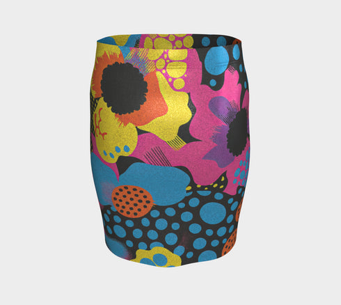 Pop Art Polka Floral Skirt