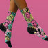 Melting Smiley 90s Retro Crew Socks