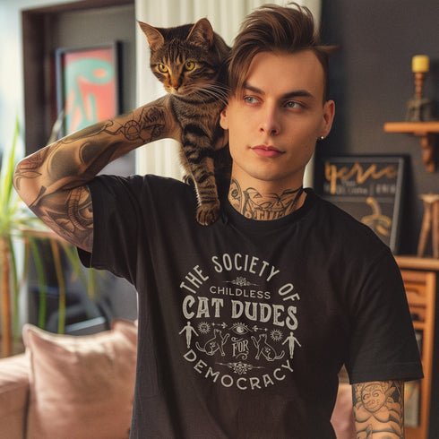 Cat Dudes for Democracy Tee
