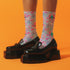 Cherry Skull Pastel Coquette Bow Socks