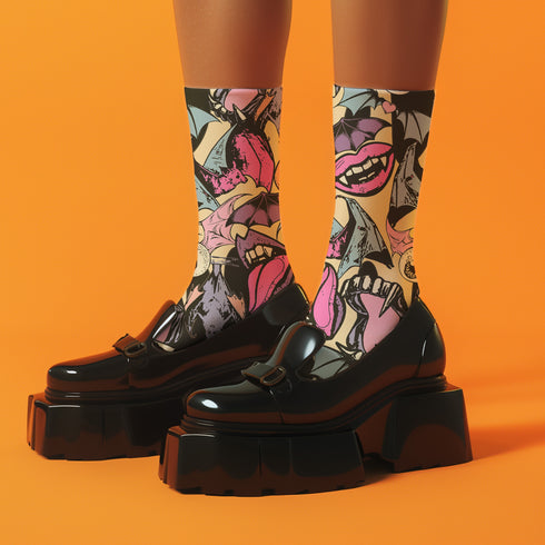 Vampire Bat Pastel Socks