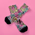Melting Smiley 90s Retro Crew Socks
