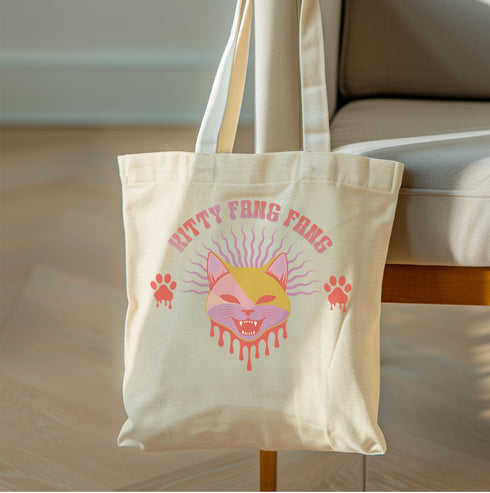 Kitty Cat Canvas Tote