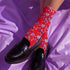Red Roller Skate Skull Socks