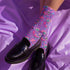 Pink Roller Skate Skull Socks