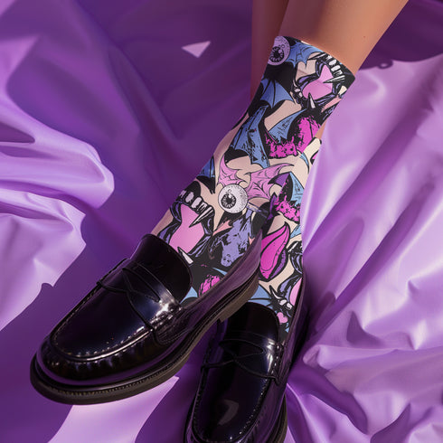 Vampire Bat Pastel Socks