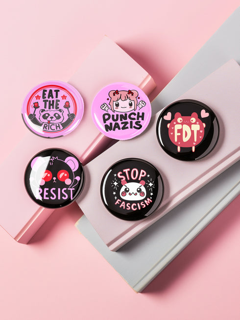 Kawaii Activist Protest Pin Set