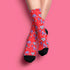 Red Roller Skate Skull Socks