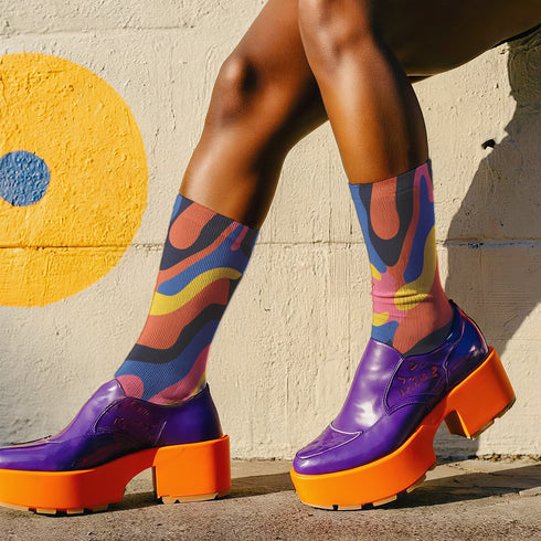 Wavy Psychedelic Socks