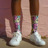 Melting Smiley 90s Retro Crew Socks