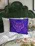 Purple Tiger Woven Pillow