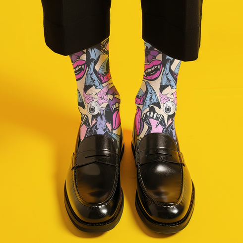 Vampire Bat Pastel Socks
