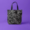 Midnight Garden Serpent Canvas Shoulder Tote