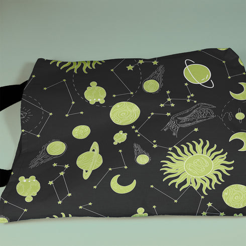 Celestial Cartography Carryall Tote in Galaxy Green