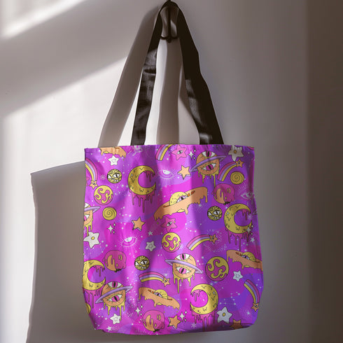 Galactic Gaze Carryall Tote in Cosmic Pink