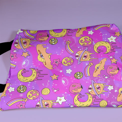 Galactic Gaze Carryall Tote in Cosmic Pink