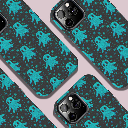 Blue Kawaii Ghost Phone Case